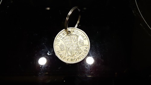 1947 half crown old coin - half,