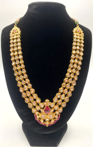 21k gold kundan polki - gold,