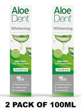 Aloe dent Aloe Vera Fluoride Free Original Triple Action Toothpaste - 100ml X 2