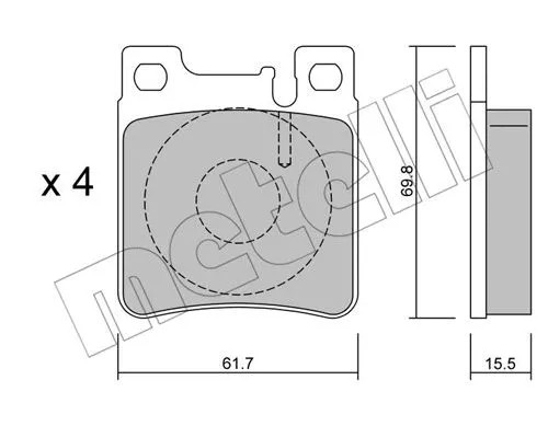 Rear brake pad - brake,
