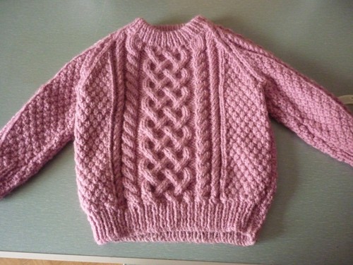 Hand knitted baby aran - knitted,