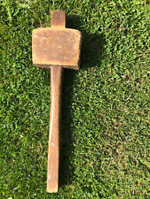 Vintage Wooden Mallet Primitive Antique Carpenters Camping Scouts Guiding