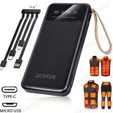 90000mAh Power Bank USB Charger Battery Pack for Heated Vest Jacket Gilet 5V