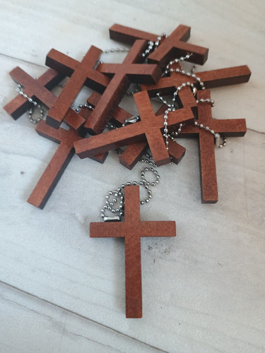 Small wooden cross brown - wooden, on