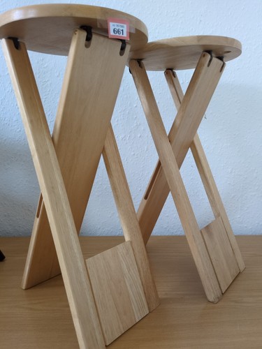 2vintage wooden folding - wooden, flat
