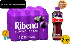 Ribena Blackcurrant Juice Drink 500ml - Multipack of 12 | Real Fruit Rich In