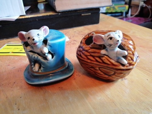 Vintage napco ceramic mice - vintage,