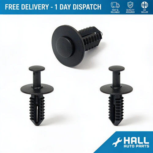 10x plastic push fit rivets - push,