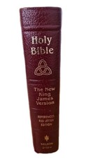 Holy Bible Thomas Nelson 1985 Nashville Leather Bound. Red Letter Edition