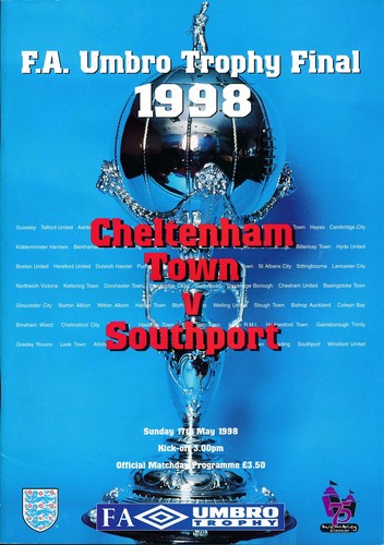 Trophy final 1998 - trophy,