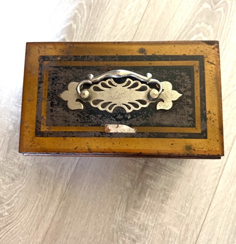 Vintage black metal cash box - vintage,