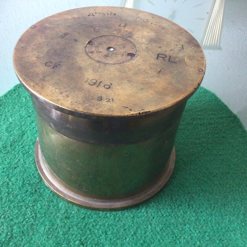 Ww1 trench art lided - pot., 5in