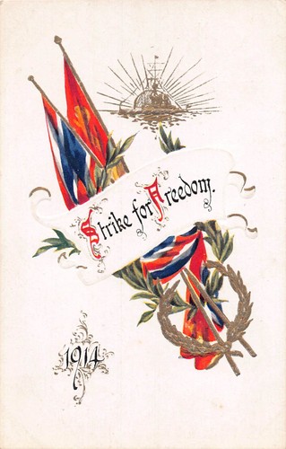 Postcard military patriotic - military,
