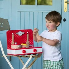 2 In 1 Wooden Kitchen/Grill Children's Educational Cooker, Child Wood Toy