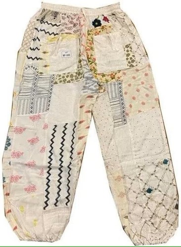 White patchwork harem - patchwork, pants