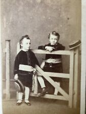 CDV photo Victorian Boys With Straw Hats @ Gate Law & Kerr Portobello Photo