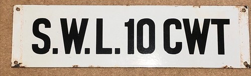Vintage metal enamel sign swl - metal,