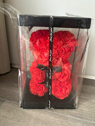 Red artificial foam rose - red,