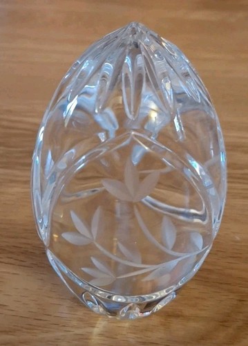 Cut crystal egg shaped - crystal,