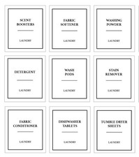 Home Organisation Labels – Laundry Room Stickers – Under Sink Stickers