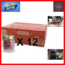 Set of 12 Clear Glass Preserve