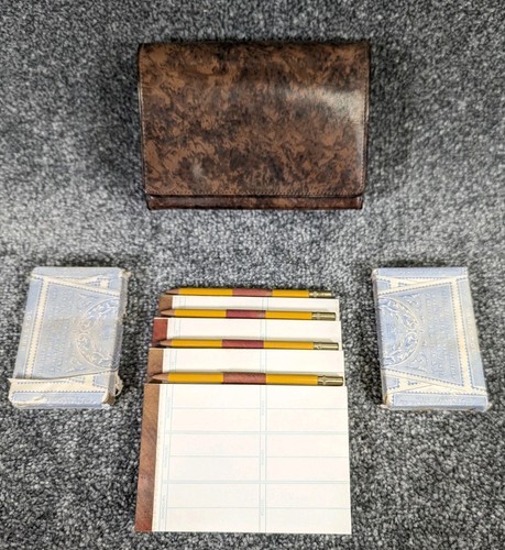 Vintage leather games - leather, set