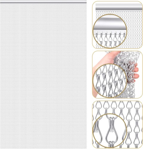 Chain fly screens - chain, silver