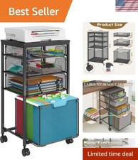 Rolling File Cart with 4