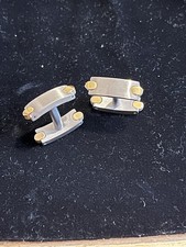 Titanium Cufflinks Stamped Ti