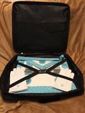 Full Set Of Master Mason Apron ,Masonic Cotton Gloves And Shoulder Bag