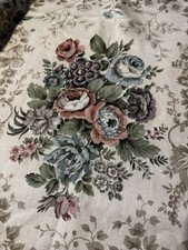 Sanderson Vintage Linen Material 'Malwood' 128cm x 128cm Cabbage Roses