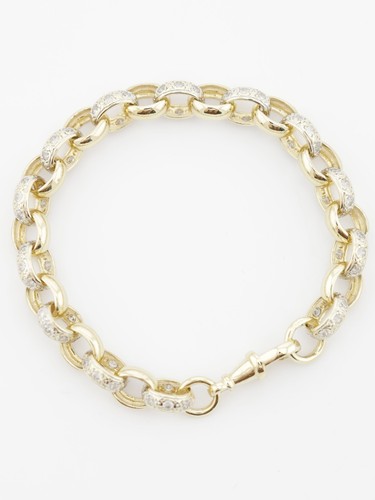 Gold belcher bracelet - gold,