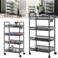 Rolling Storage Trolley 4 Tier