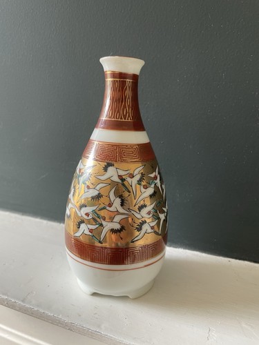 Vintage japanese kutani vase - vintage,