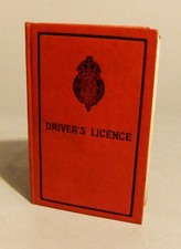 Rare Vintage Maroon UK Drivers Licence 1930s East Suffolk County Council