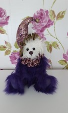 CHARLIE BEARS STILTS,CLOWN/JESTER,NEW WITH TAG,PLUSH,2021,14"/37CM TALL,PURPLE