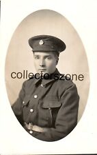 WW1 Army Service Corps  soldier  studio Real photo postcard National photo Co