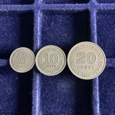 Malaya 5 cents 10 cents 20 cents 1948 Coins