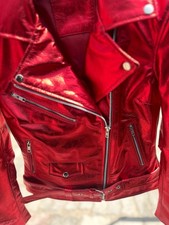 Womens red metallic leather - womens,