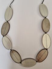 Pearl Shell Necklace ANNA NOVA Two Tone Grey Adjustable Length Clasp Fitting