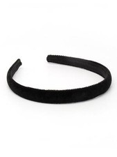 Black velvet aliceband hair - black,