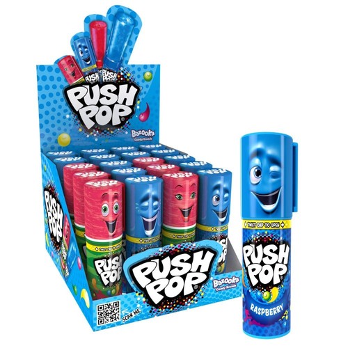 Bazooka push pop raspberry - pop, &