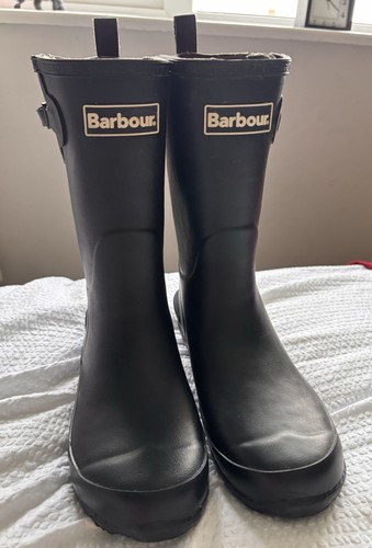 Barbour black wellington - black, boots