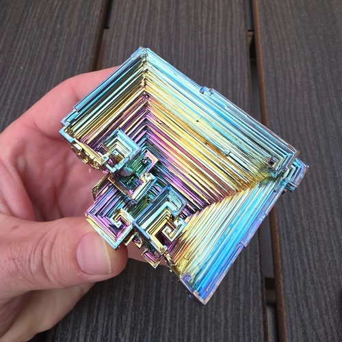 Rainbow bismuth crystal - xl,