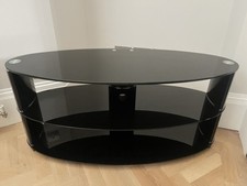 Black Glass TV Stand