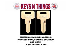 2 x Fairline - Princess Boat- Sealine Boat Ignition Keys Codes 802-848 / 902-948