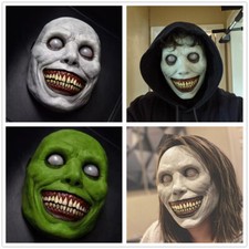 Exorcist Face Mask Soft Latex Adult Horror Halloween Mask Scary Demon Smile Mask