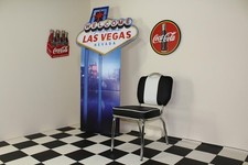 American 50s Diner Furniture  Studded Chair in Black