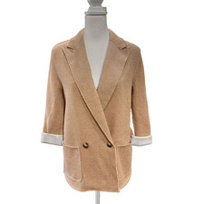 Topshop Beige Raw Edge Double