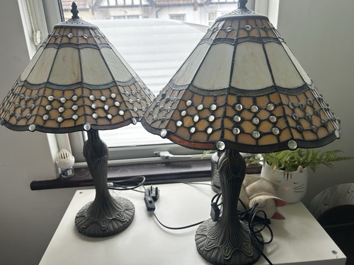Pair table top tiffany - of,